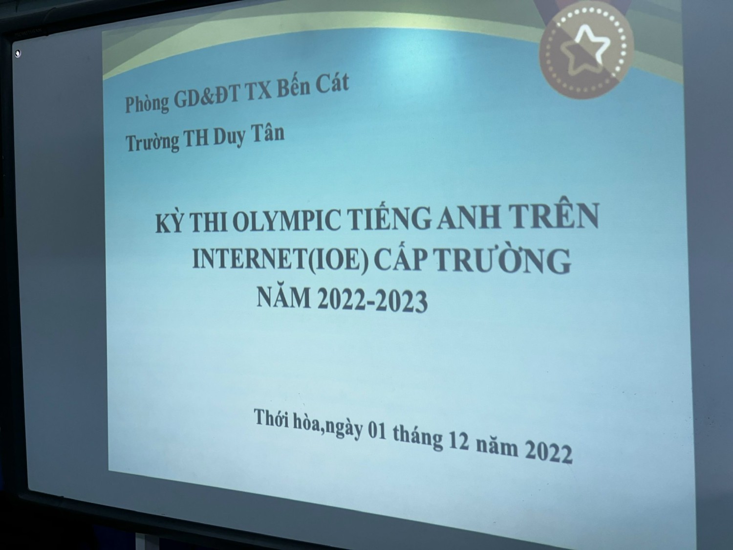 Trường Tiểu học Duy Tân tổ chức thi Olympic Tiếng Anh trên Internet (IOE) cấp trường năm 2022 - 2023