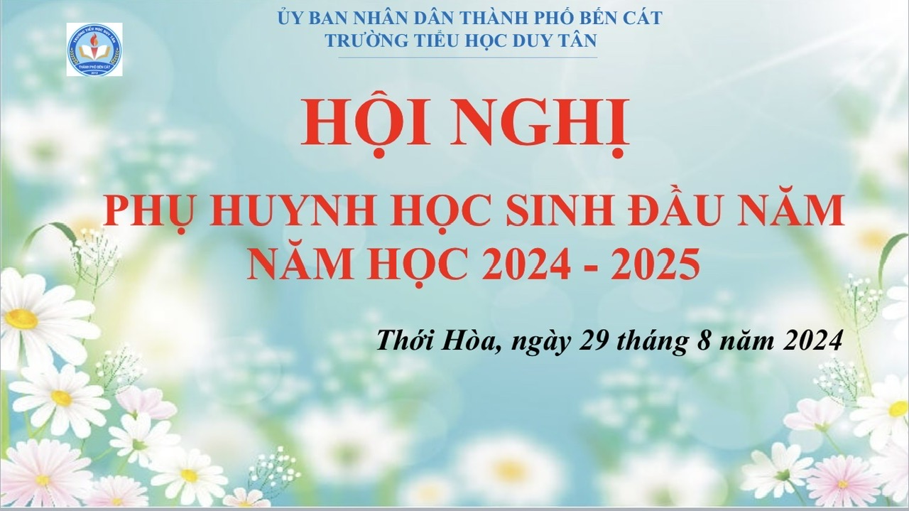 Hội nghị Phụ huynh học sinh đầu năm năm học 2024 - 2025