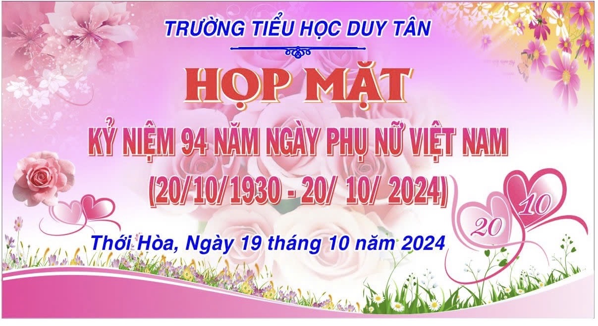 Chào mừng kỉ niệm 94 năm ngày thành lập Hội liên hiệp Phụ nữ Việt Nam