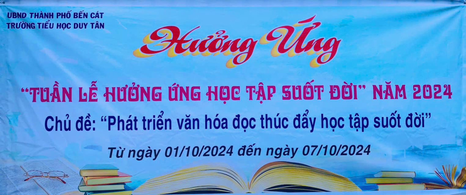 Trường TH Duy Tân hưởng ứng Tuần lễ học tập suốt đời năm 2024.