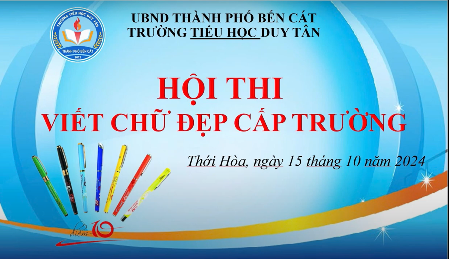 Hội thi Viết chữ đẹp chào mừng ngày Phụ nữ Việt Nam 20/10